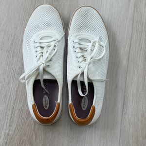 Dr Scholls Mesh Knit White Mesh Sneakers